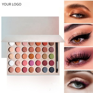 Palette de fards à paupières 35 couleurs avec pinceau, effet purée de pommes de terre, fini scintillant et mat, format livre, vente en gros, adhérence parfaite, sans fuites - Product Image 2