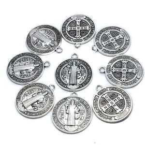 Médaille religieuse pour homme et femme, pièce en acier inoxydable, pendentif chrétien, charme, <span class=keywords><strong>couronne</strong></span> <span class=keywords><strong>de</strong></span> coquille <span class=keywords><strong>de</strong></span> <span class=keywords><strong>Marie</strong></span>, récompense en métal pour les religieux - Product Image 5