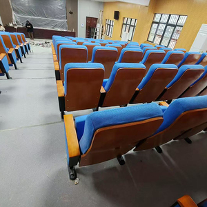 Asientos Plegables de Tela Azul Minimalistas Modernos para Teatro, Iglesia, Auditorio, Cine y Escuela con <span class=keywords><strong>Tablero</strong></span> de Escritura, Precio al por Mayor - Product Image 3