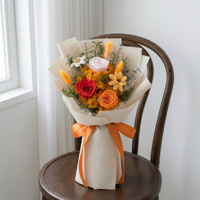 Bouquets de roses éternelles, fournitures de fleurs séchées et préservées pour la fête des mères, la Saint-Valentin, la remise des diplômes, les anniversaires, Noël, les anniversaires de mariage, en gros