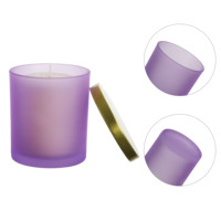 Ventes en gros de pots à bougies en verre cylindriques de luxe vides avec couvercles pour la fabrication et la présentation de bougies parfumées
