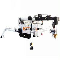 3 tonnes 5 tonnes Crawler Long Boom Spider Crane With Fly Jib
