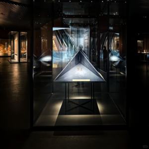 <span class=keywords><strong>Vitrine</strong></span> minimaliste en acier et verre pour objets culturels, production sur mesure - Product Image 2