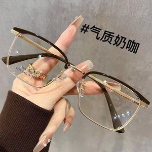 Lunettes de luxe rectangulaires anti-lumière bleue pour hommes, montures en métal TR, taille moyenne YC5109, origine Taizhou - Product Image 4