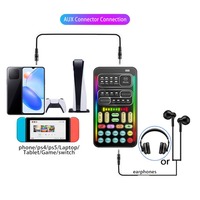 Usine Nouveau I9 Portable Changeur de Voix Ordinateur Mobile Mini Jeu Changeur de Voix Live Board Cast Audio Mixer I9Live Mini Carte Son