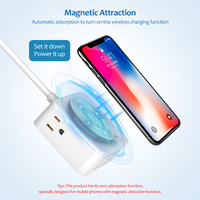 Vente en gros de rallonges USB portables multiprises avec chargement sans fil pour iPhone Prises électriques US Type NFC SDK Connectivité