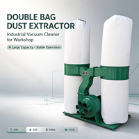 Collecteur de poussière à double sac, extracteur de poussière pour le travail du bois, pour la collecte des sciure de bois