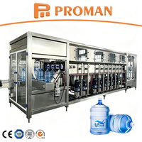 Línea de Producción de Llenado y Lavado de Barriles de Agua Potable Pura Totalmente Automática de 5 Galones 18.9L 600BPH