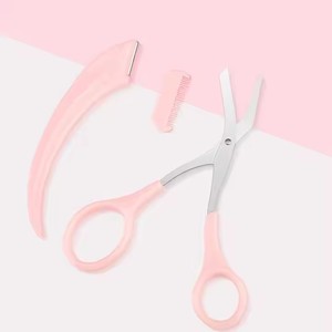 ที่กันคิ้วสแตนเลสแบบเฉียงพร้อมหวีสำหรับกำจัดขนบนใบหน้า - Product Image 1