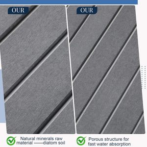Tapis de bain absorbant à séchage rapide en terre de diatomée, pliable, antidérapant, moderne, écologique, 30x40cm/40x60cm, pour cuisine et salle de bain - Product Image 3