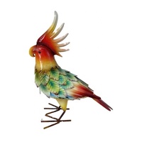 Ventes en gros d'oiseaux décoratifs de jardin en métal durable Happy Aviary, Joyhalo rustique, oiseaux artificiels à capteur chantant, ornements de jardin