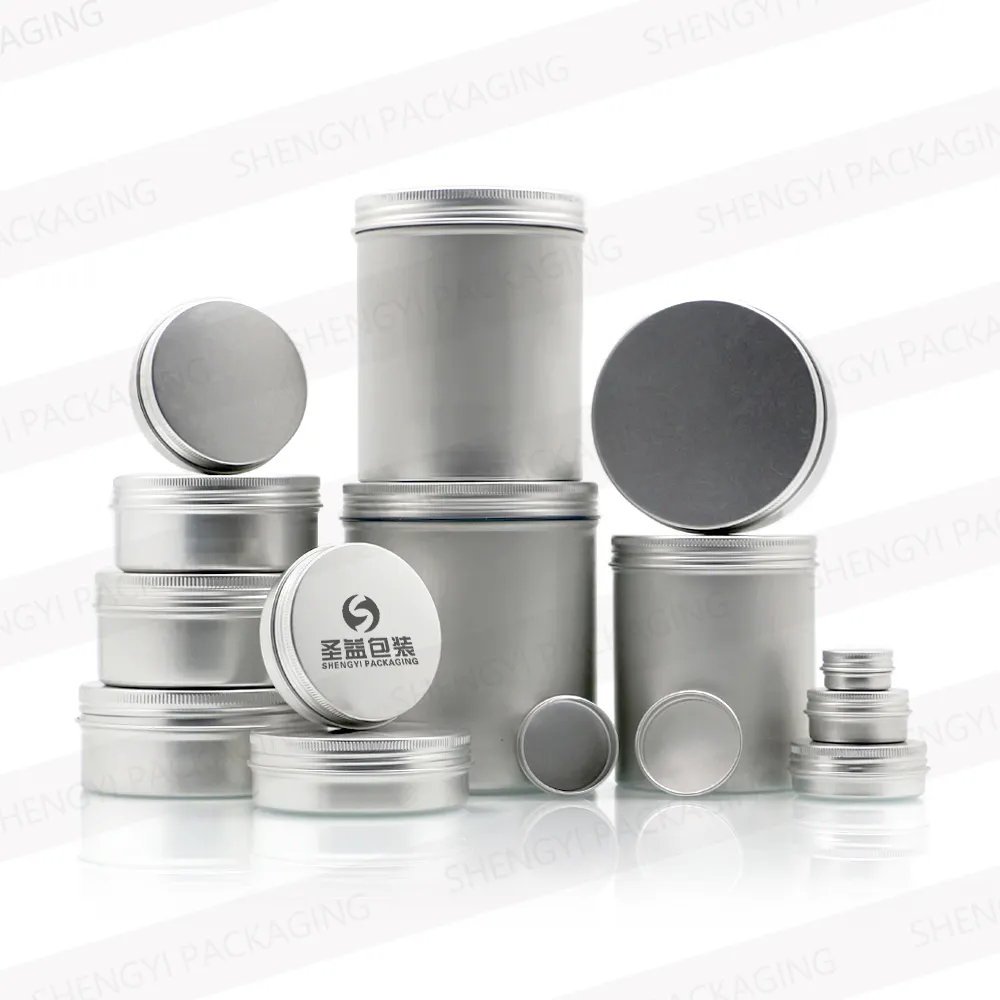 Powder Cans Packaging Containers Round Metal Cookie Candy Cake Industrial Food 250ml Aluminium Jar