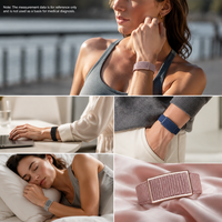 Pulsera Inteligente de Salud sin Pantalla, Sensor LED de Tres Colores, 20 Días de Duración de la Batería, Múltiples Modos de Ejercicio, Control por Gestos