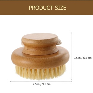 <span class=keywords><strong>Spazzola</strong></span> da Bagno Rotonda con Manico, Setole Naturali, <span class=keywords><strong>Spazzola</strong></span> <span class=keywords><strong>per</strong></span> Doccia <span class=keywords><strong>per</strong></span> Esfoliazione della <span class=keywords><strong>Cellulite</strong></span> e Pelle Più Liscia - Product Image 2