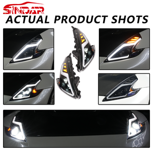 Ensemble de phares LED automatiques SINDAR, accessoires de phare modifiés pour <span class=keywords><strong>Nissan</strong></span> <span class=keywords><strong>370Z</strong></span> Fairlady Z Z34 2009-2021 09-21, nouveau style de lumière - Product Image 5