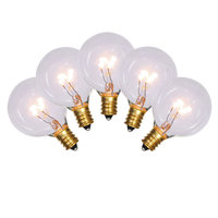 Ampoule globe en verre transparent G40 7W 10W 15W E12 E14 E26 E27 B22 Base Guirlande lumineuse extérieure incandescente Ampoule de remplacement
