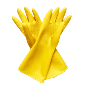Guantes de látex para el hogar amarillos de 70 gramos de alta calidad, goma pura para verano, invierno, trabajo, limpieza larga, guantes de seguridad Industrial - Product Image 1