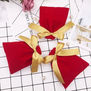 Bolsa de Joyería de Terciopelo de Lujo de 7*9cm con Cordón y Lazo, Personalizable con Logotipo OEM, de Alta Calidad, para Pendientes, para Bodas - Product Image 5