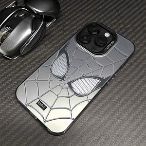 Custodia per iPhone <span class=keywords><strong>Spider</strong></span>-<span class=keywords><strong>Man</strong></span>, Compatibile con iPhone 15 13 Pro Max 16 Promax, Colore Argento Laser, Antiurto e Resistente alle Cadute - Product Image 4