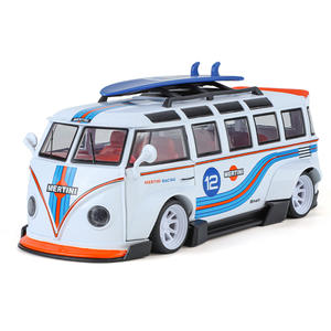 Nouveau Style 1:32 V0lkswagen T1 <span class=keywords><strong>Bus</strong></span> haute précision alliage Simulation modèle mignon véhicule métal son lumière enfant jouet cadeaux de noël - Product Image 1