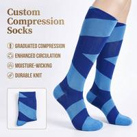 Chaussettes de compression personnalisées pour hommes et femmes, athlètes, course à pied, marathon, basketball, football, gym, récupération, OEM