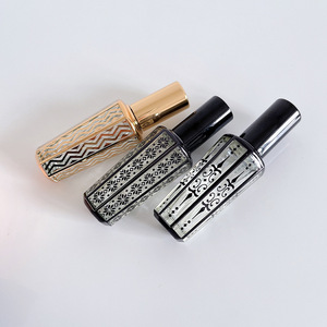 Luxury LK Brand Glass Perfume <b>Spray</b> <b>Bottle</b> <b>Empty</b> Engraving Surface Screen Printed Cosmetic with Press Pump 15ml Model LK-50ml - Product Image 6