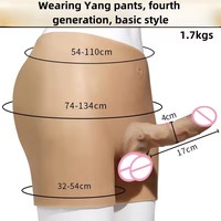 Universeller Tragbarer Flüssigsilikon Wasserdichter Strap-On Dildo mit Kabelloser Fernbedienung Vibrator für Frauen