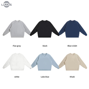 Sudadera Unisex de Otoño-Invierno con Hombros Caídos, Corte en Paneles, Cuello en V Pequeño, 350G, Gruesa, Deportiva, Manga Larga, con Logotipo Personalizado - Product Image 1
