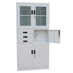 Durable Metal Office Filing Cabinet with 3 <b>Drawers</b> and Safe <b>Box</b> Lockable Steel Secure <b>Storage</b> Cupboard - Product Image 5