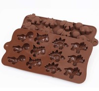 Silikon-Dinosaurier-Backform für Kuchen, Schokolade und Kekse, Eiswürfelform, Stapelbar und Leichtgewichtig