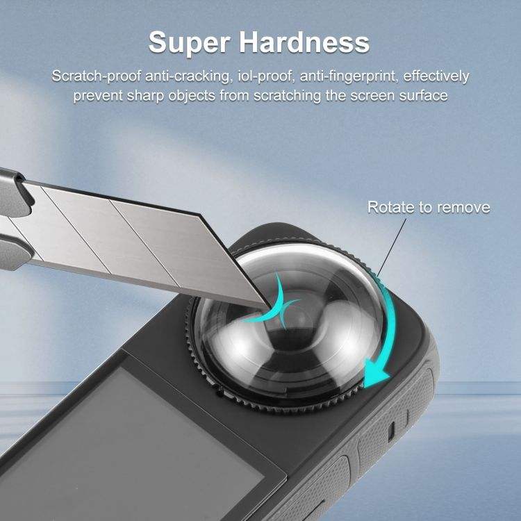 Insta360 Camera Accessories Lens Protector Case Transparent Rotating Optical Glass Lens Guard Protective Cover for Insta360 X4