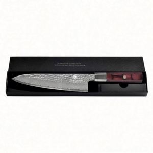 Eco-Friendly Ambidextrous Traditional Japanese 67-Layer Damascus Chef Kiritsuke <b>Knife</b> 8.5-Inch Blade Black+Dalbergia Wood <b>Handle</b> - Product Image 5