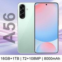A56 Android 14.0 Octa Core FHD 108MP 5G LTE 7.3 Pulgadas MTK Dimensity Carga Inalámbrica 2026 Nueva Versión Global Teléfono Inteligente Desbloqueado