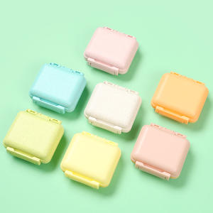 麦わらかなり防水正方形の形6部門小さな旅行毎日のプラスチック製の丸薬薬箱 - Product Image 4