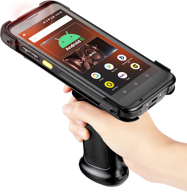New 4G WiFi GPS NFC RFID 1D 2D Rugged Barcode Scanner Handheld Android 11 PDA Portable Scanner