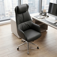 Chaise de bureau de direction ergonomique en cuir de luxe, dossier haut, pivotante, pour bureau moderne, salle de réunion, mobilier de direction