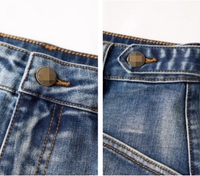 Vente en gros de denim personnalisable pour femmes, finition délavée gothique de grande rue, ample, décontracté, structurel, jambe large, taille