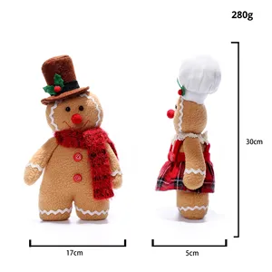 New Foreign Trade Christmas Decoration Gingerbread Man Figurine European American Toy Ornament Wool Gnome <b>Doll</b> - Product Image 4