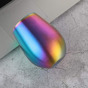 Rainbow Shatterproof Dishwasher Safe 16oz 18/8 Stainless Steel <strong>Wine</strong> Glass Egg Shaped Water Cup Drinking <strong>Tumbler</strong> Mug - Product Image 6
