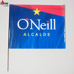 ธงมือพลาสติกพิมพ์โลโก้ตามสั่ง พร้อมเสาไม้ สำหรับเปอร์โตริโก - Product Image 3
