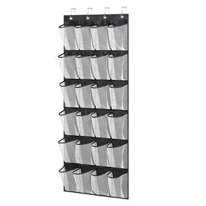 Organisateurs de chaussures de porte 24 poches en maille Organisateur de chaussures suspendu Rack Grid Shoes Storage - Product Image 4