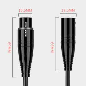 Cavo XLR 3 Pin Maschio-Femmina Schermato da 0,3m, 1m, 2m, 3m, 5m, 8m, 10m, 15m, 20m per Mixer, Microfono, Amplificatore - Product Image 5