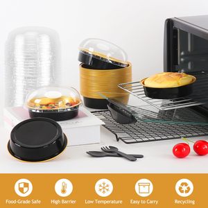 Vente en gros d'usine, moules à tarte ronds de 8 oz (215 ml), jetables, pour desserts, brownies, cupcakes, en aluminium - Product Image 4