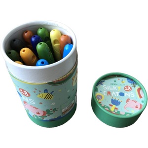 Emballage personnalisé en tube de papier pour papeterie, cylindre en carton recyclable pour crayons, crayons de couleur, ensemble de stylos - Product Image 1