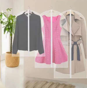 PEVA <strong>Garment</strong> <strong>Bag</strong> with Non-Woven Window <strong>Breathable</strong> Clothing Dust Cover for Closet Storage Protection Non-Woven <strong>Garment</strong> <strong>Bag</strong> - Product Image 3