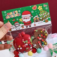 Jouets en caoutchouc à presser de Noël : Père Noël, rennes, bonhomme en pain d'épices et bonhomme de neige – Cadeaux créatifs anti-stress pour les fêtes