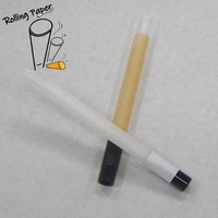 Accessoires de fumeur personnalisés OEM avec logo, ceinture avec embout en verre transparent et rouleau de papier non blanchi
