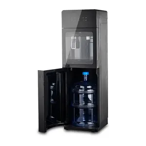 Bottom loading bottled style hot cold water dispenser vertical water dispenser compressor cooling three taps water dispenser