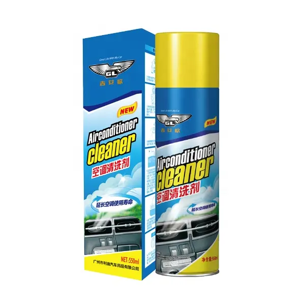 Spray de limpeza de ar condicionado para carro, limpador profissional de ar condicionado