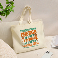 Sac fourre-tout personnalisé en toile avec citation de showgirl : « Non tout le monde peut s'offrir ça, ma énergie a un prix cher », motif sac à bandoulière personnalisé